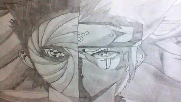 Obito e Kakashi - Anime Naruto