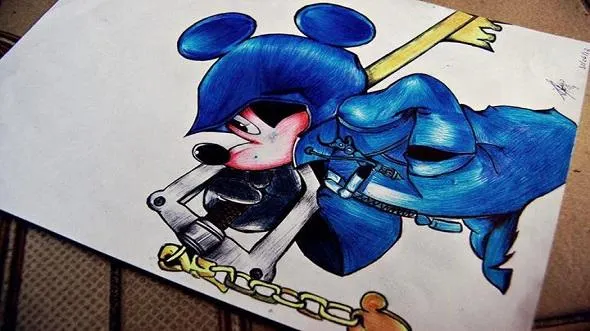Mickey - Em papel A4 e Colorido